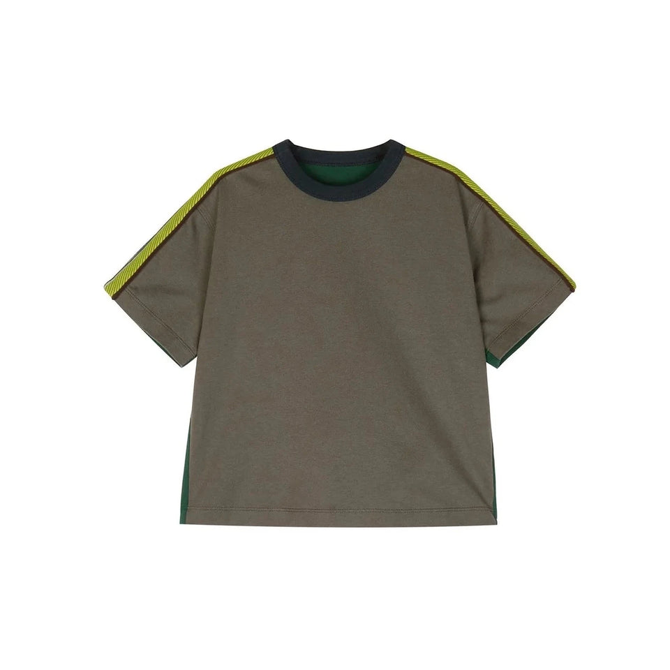 JNBY Grey/Green Colorblock T-Shirt