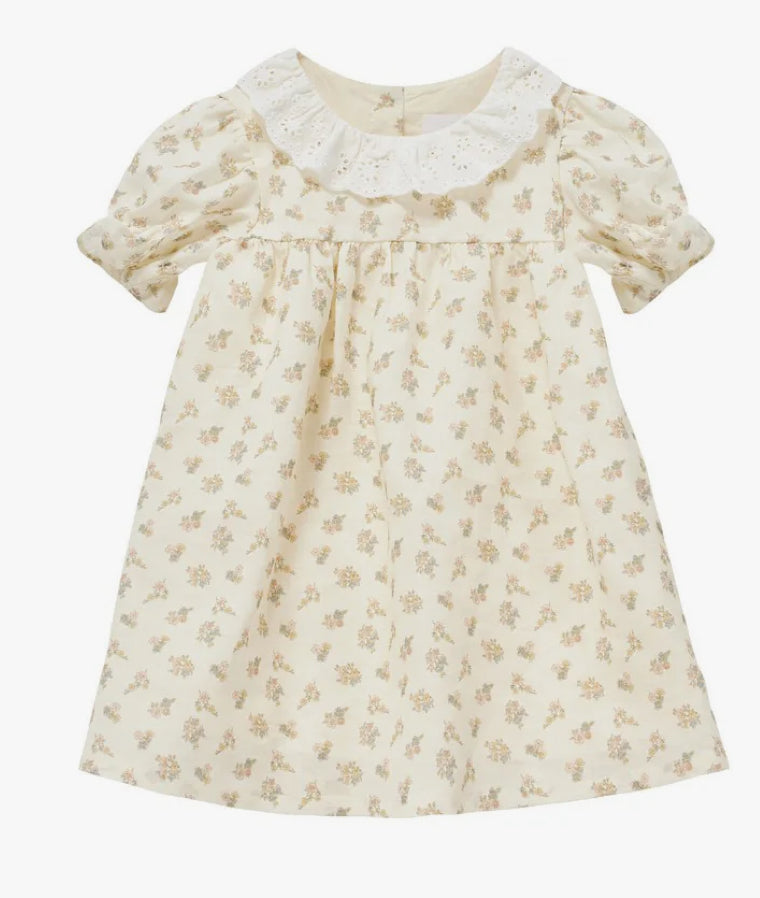 Cera Una Volta Cream Flower Frankie Baby Dress