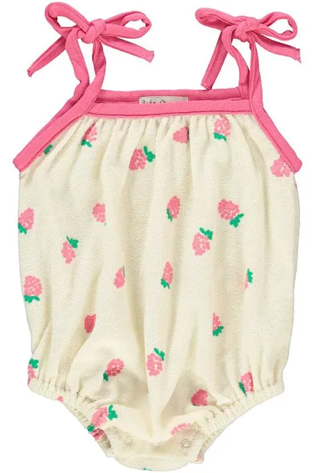 Bebe Organic Lola Romper Raspberry Terry