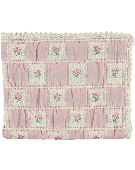 Bebe Organic Rosetta Vintage Rose Patchwork Blanket