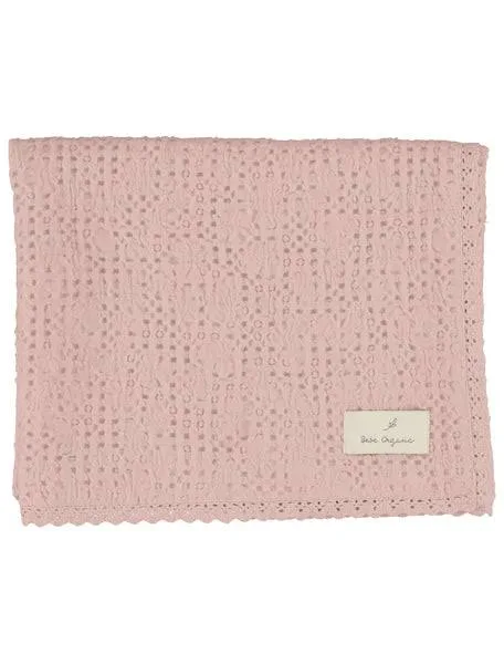 Bebe Organic Waffle Blanket in Blush