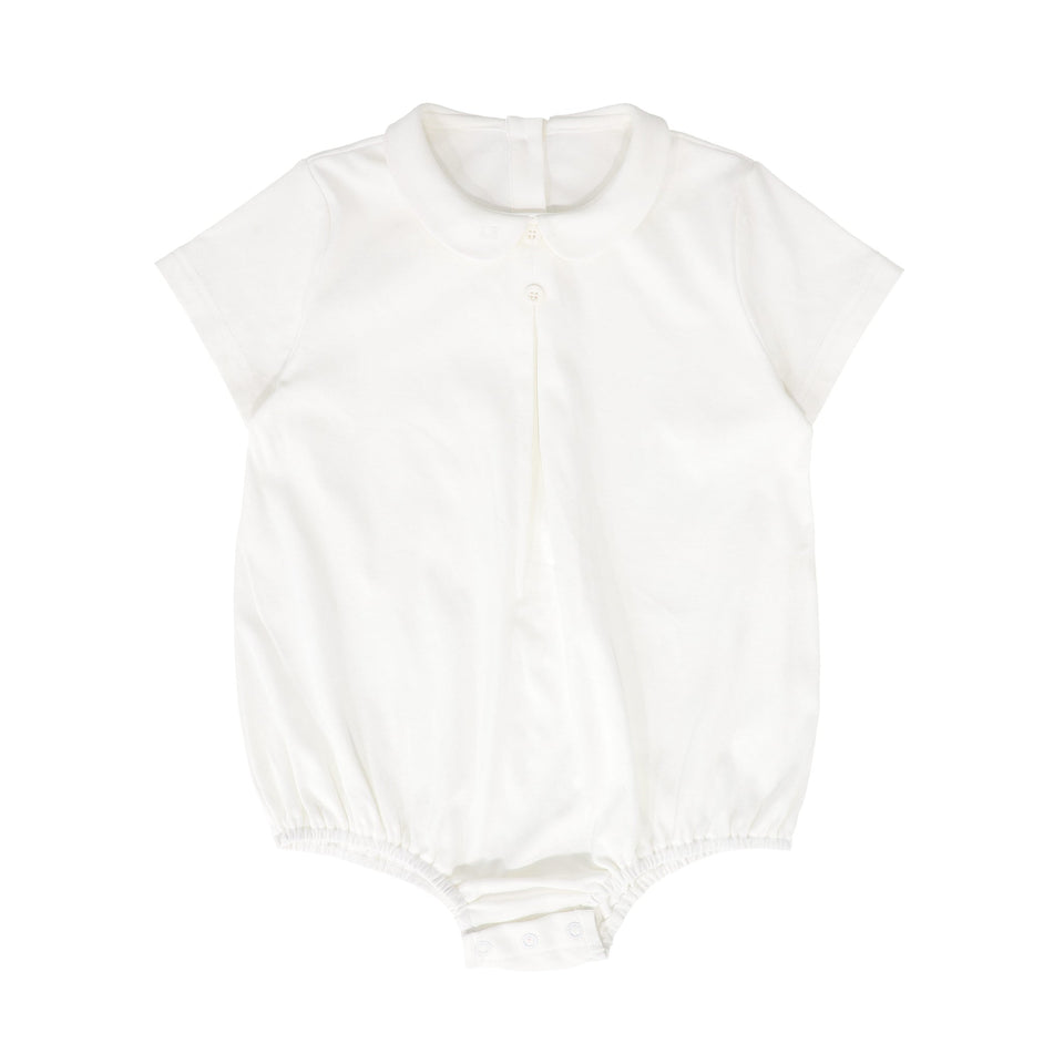 Le Bourdon White Peter Pan Collar Romper