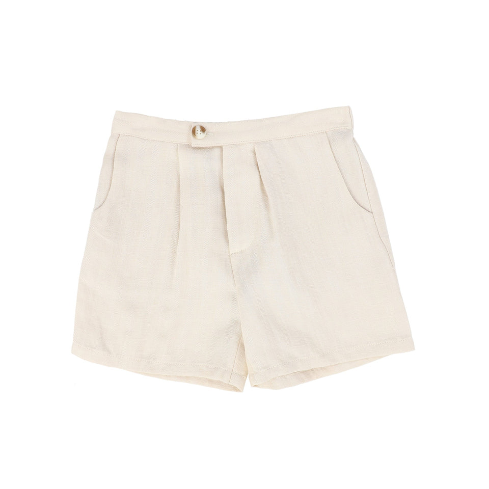 Le Bourdon Tan Linen Shorts