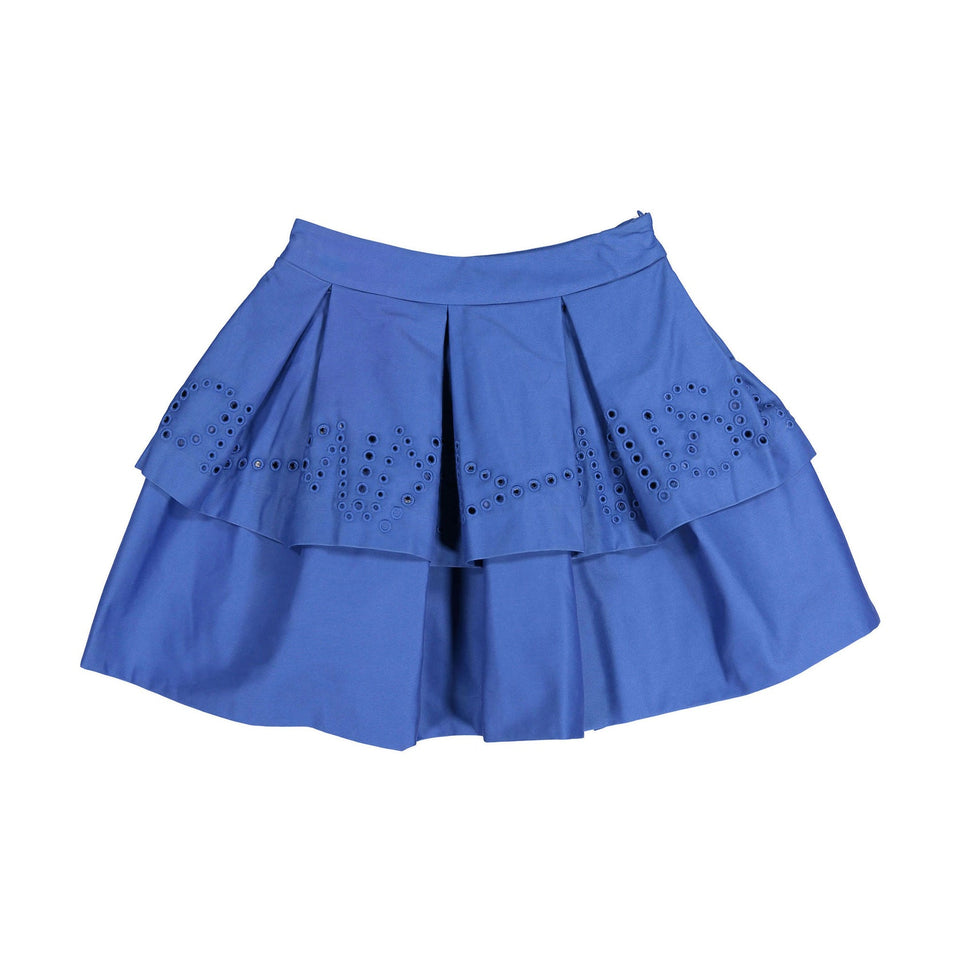 Coco Blanc Blue Eyelet Skirt