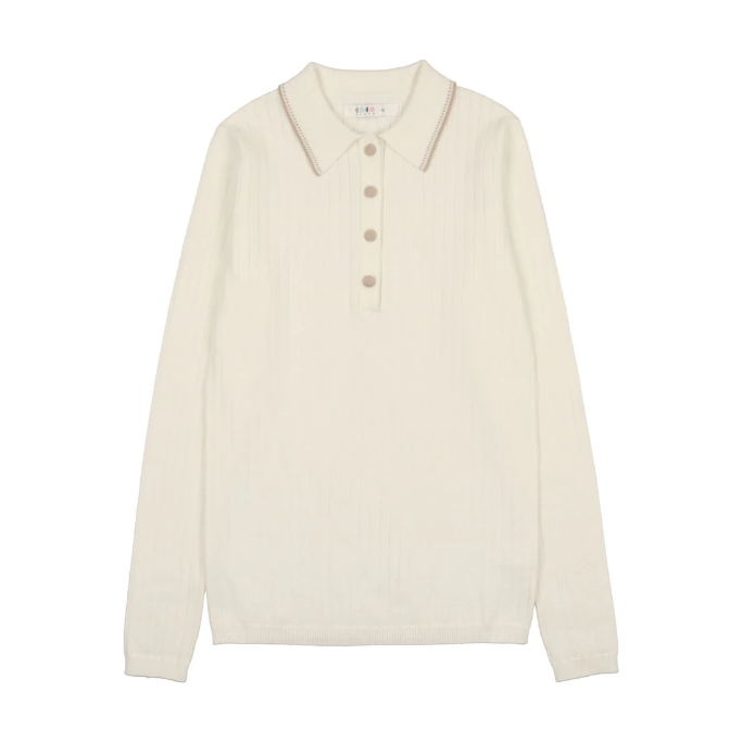 Coco Blanc Ivory Knit Polo