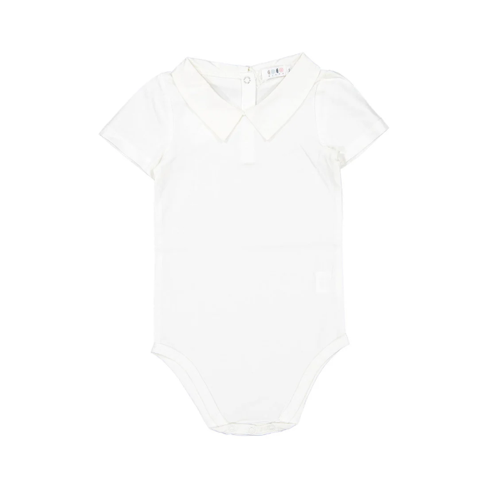 Coco Blanc White Collared Onesie