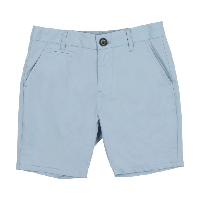 Coco Blanc Light Blue Shorts with Button