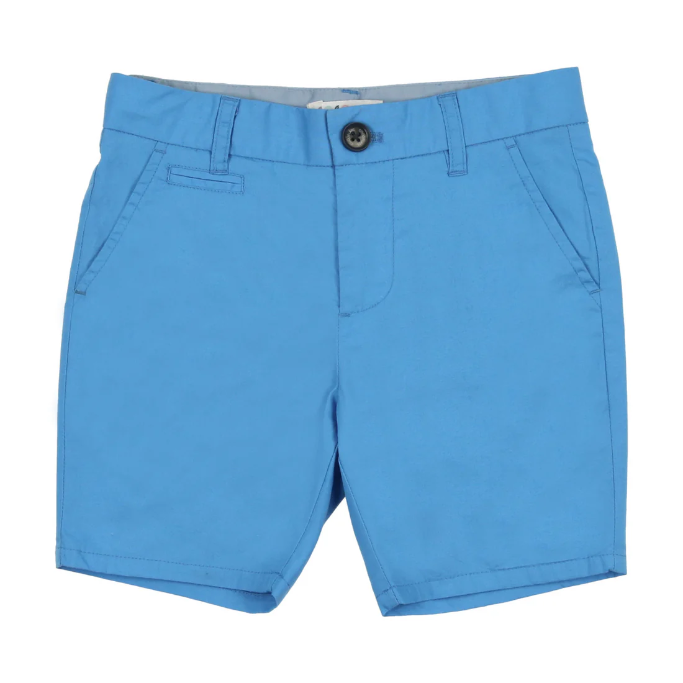 Coco Blanc Bright Blue Shorts with Button