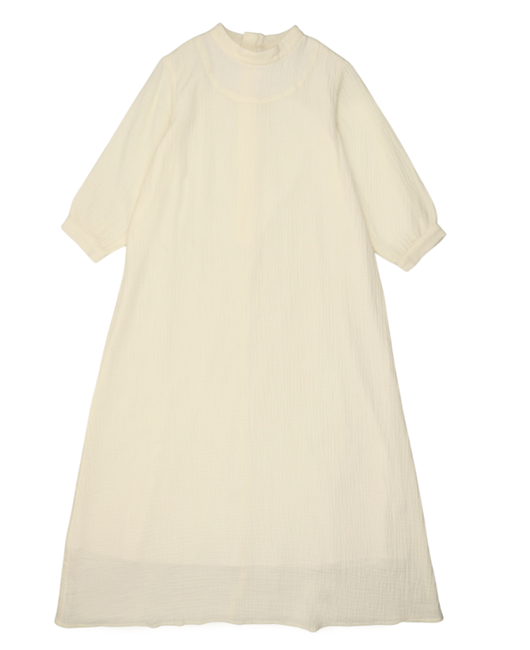 Coco Blanc Gauze Maxi Dress- 3/4 Sleeves