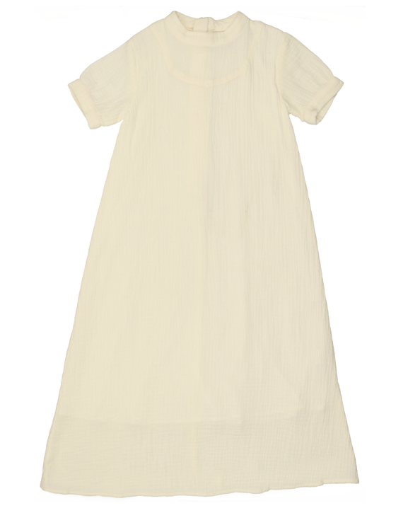 Coco Blanc Gauze Maxi Dress- Short Sleeves