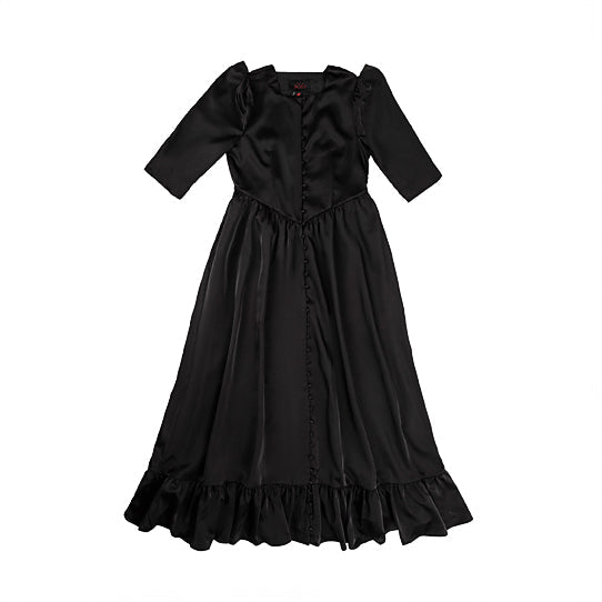 Teen Boss Black Silky Dress