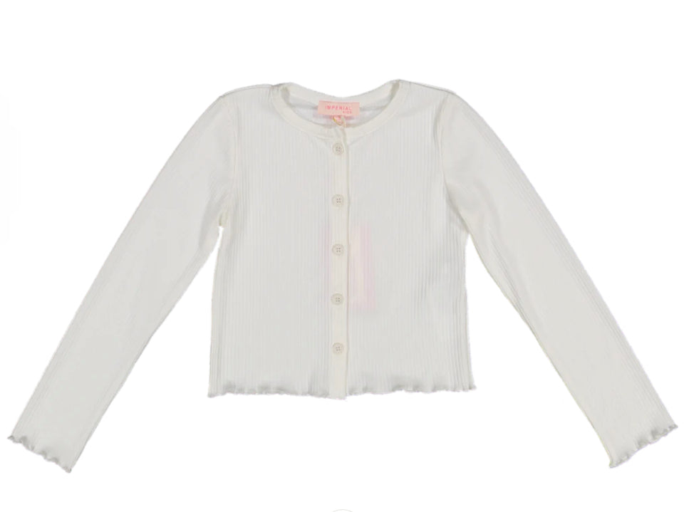 Imperial Kids White Cardigan Top