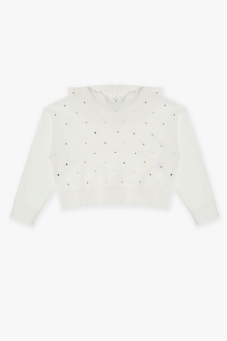 Dixie Rhinestone White Hoodie