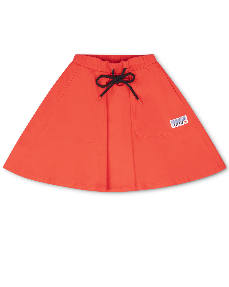 Little Parni Coral Varsity Short Skirt