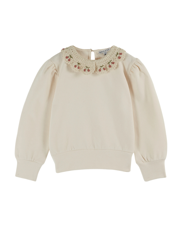 Emile & Ida Creme Collar Sweatshirt