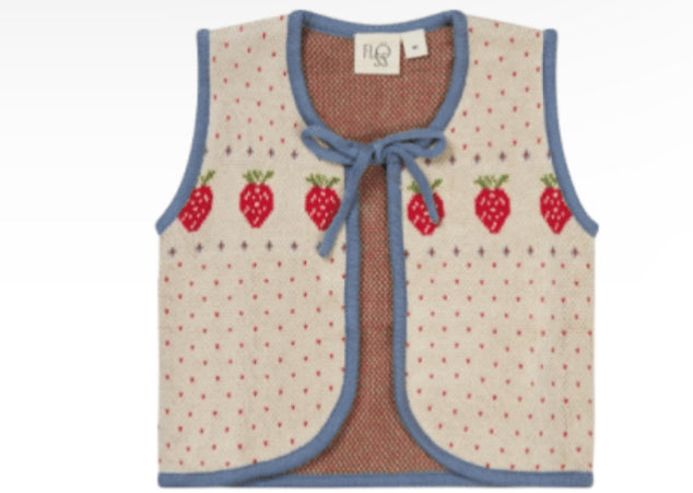 Floss Slate Blue w/ Strawberries Betty Vest