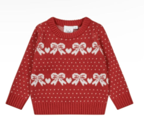 Floss Red/Off White Bow Noe Sweater