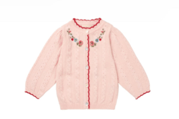 Floss Pink Floral Bella Cardigan