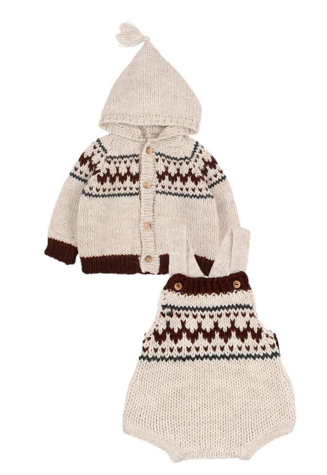 Buho Folk Knit Sweater w/ Romper Set