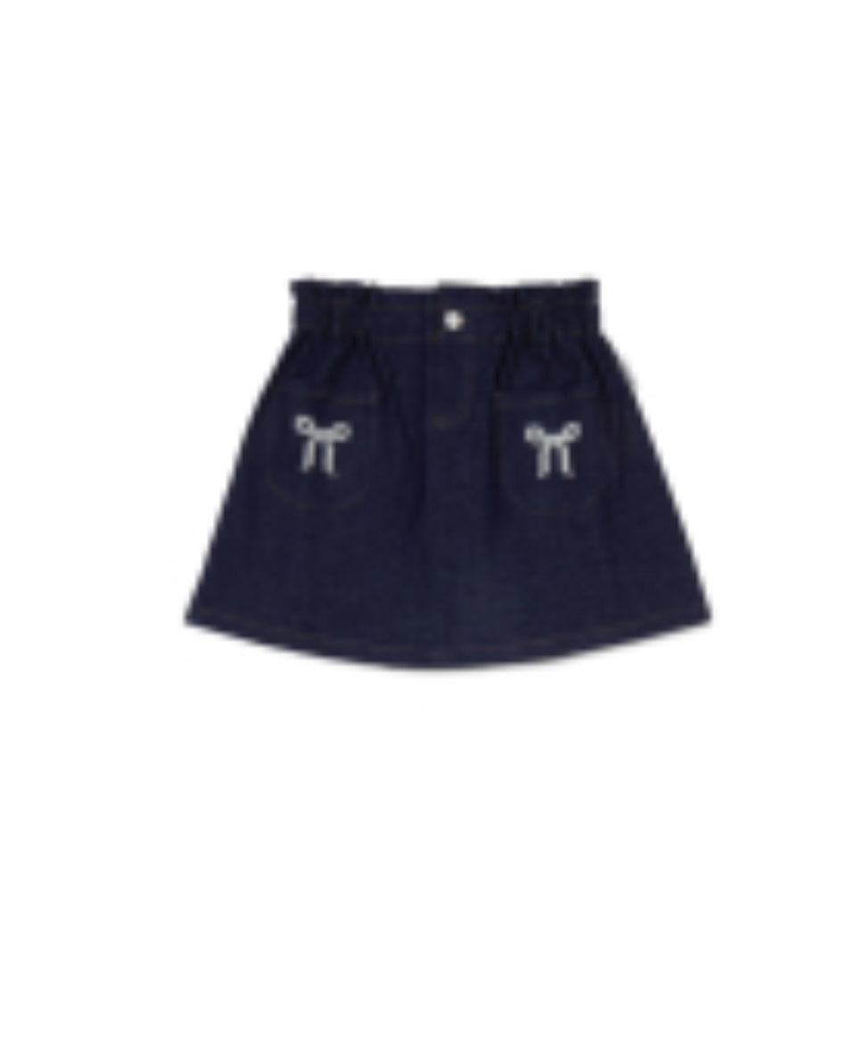 Mipounet Denim Bow Skirt