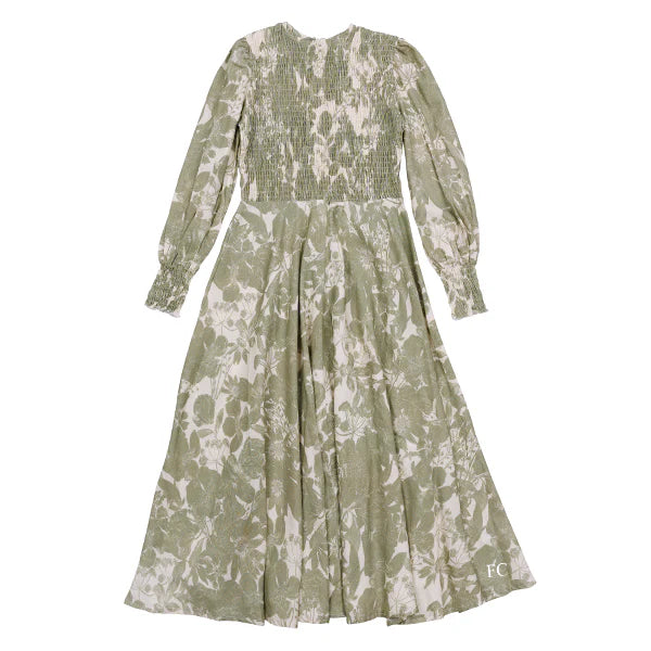 Atelier Parsmei Warhol Green Smocked Dress