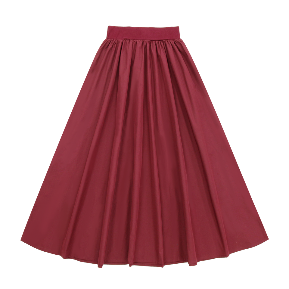 Little Parni Burgundy Teen Taffeta Skirt