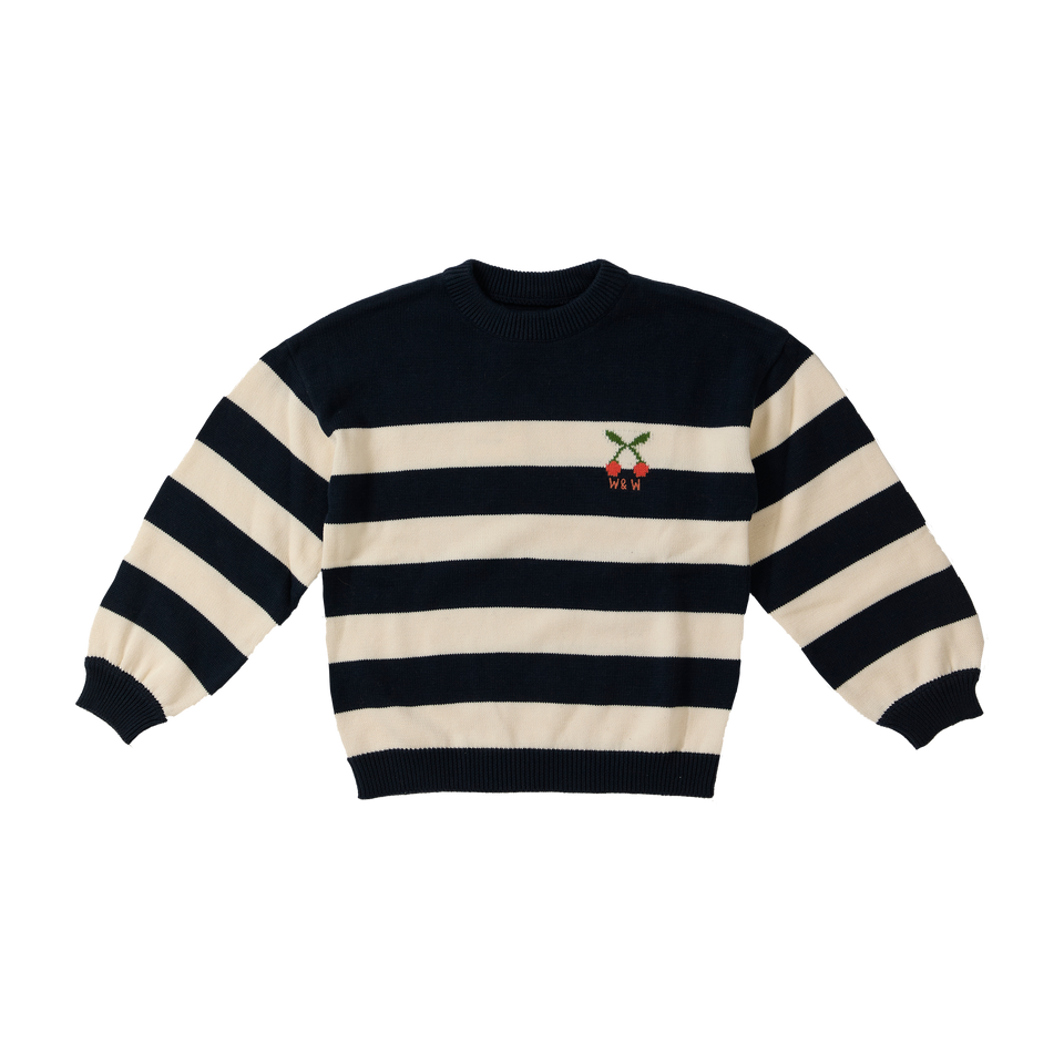 Wander & Wonder Navy Stripe Striped Pullover
