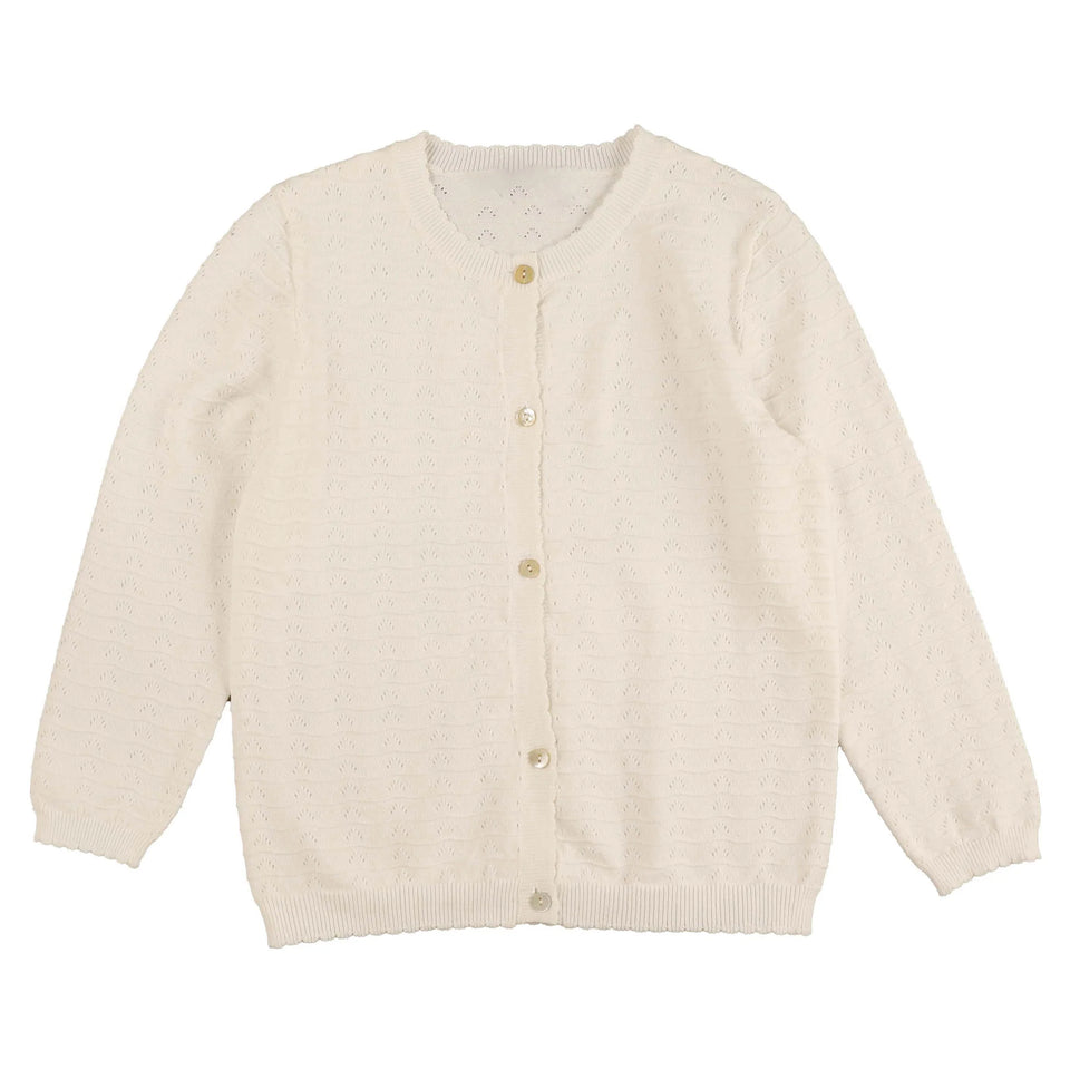 Noma White Pointelle Cardigan