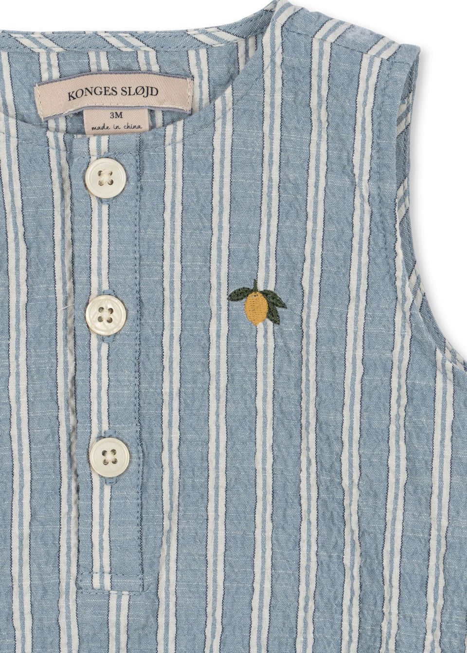 Konges Slojd Trio Bleu Stripe Elliot Romper