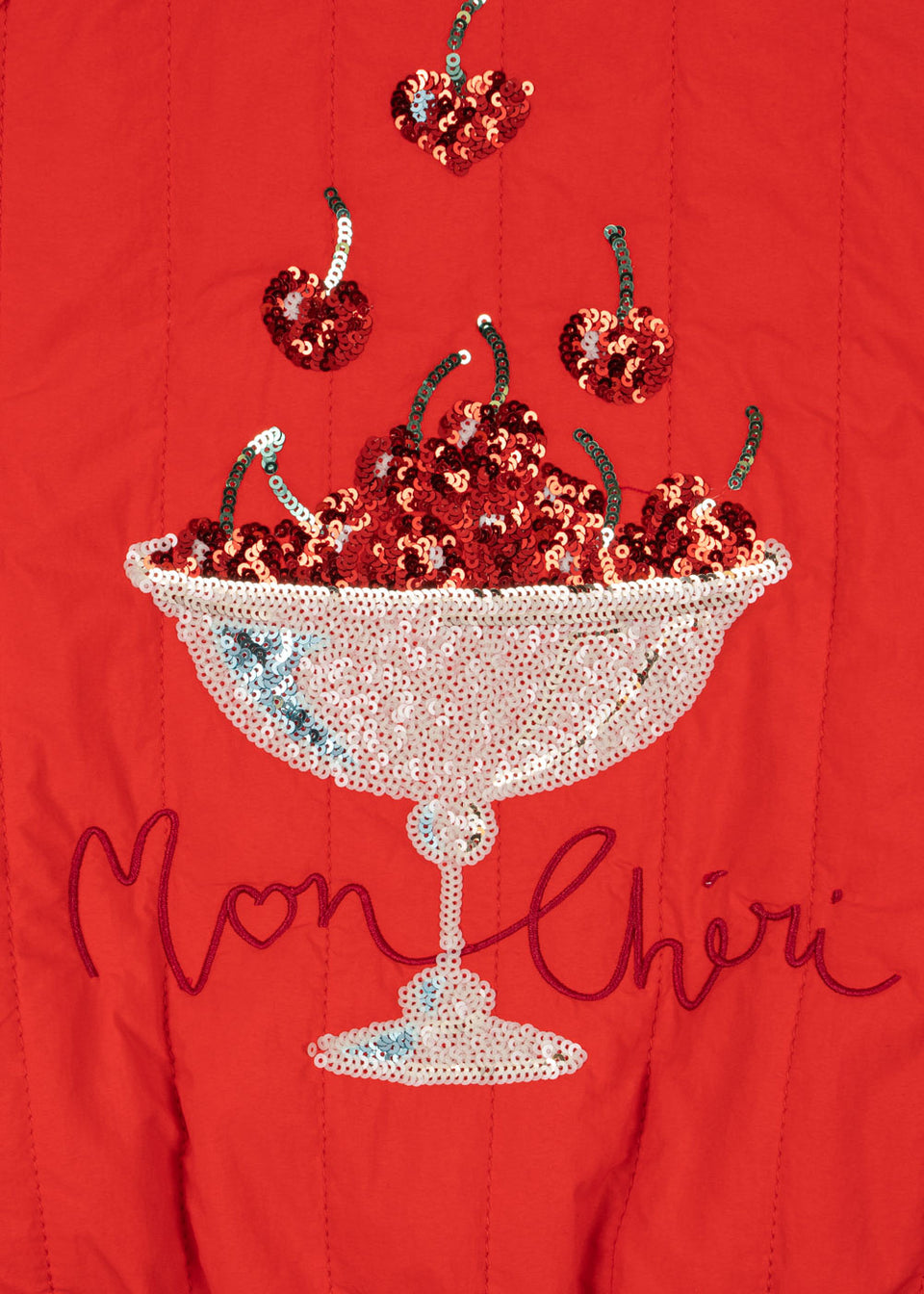 Konges Slojd Fiery Red Juno Sequin Bomber Jacket