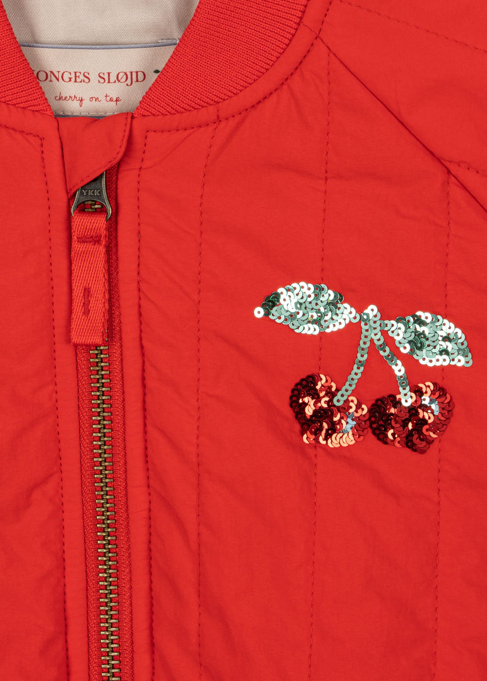 Konges Slojd Fiery Red Juno Sequin Bomber Jacket
