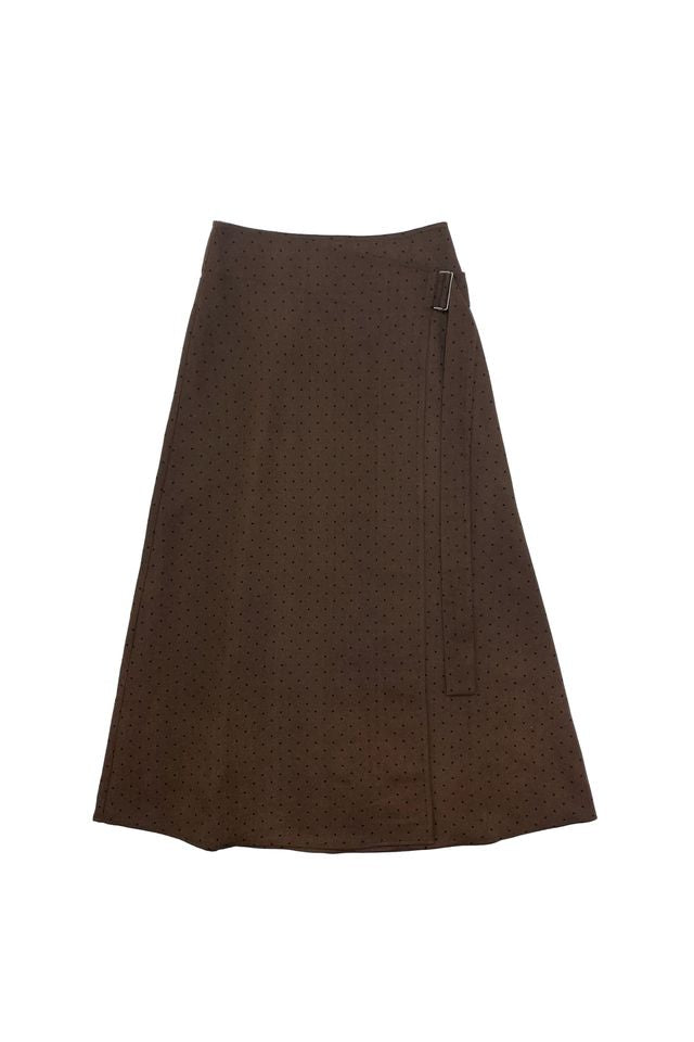 Elle oh Elle Anges Dotted Brown Skirt