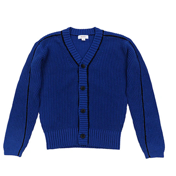 Motu Bo True Blue Piped Cardigan
