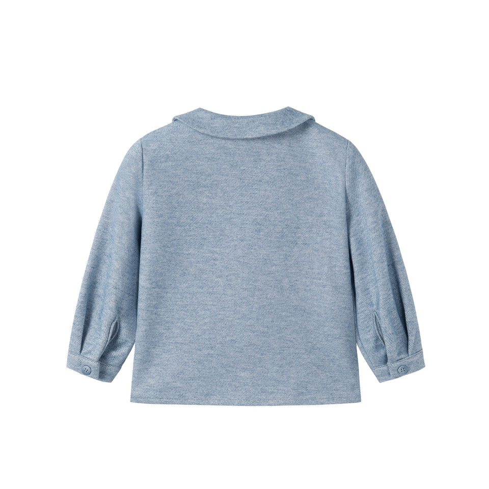 Nou Nelle Light Blue Double Breasted Shirt