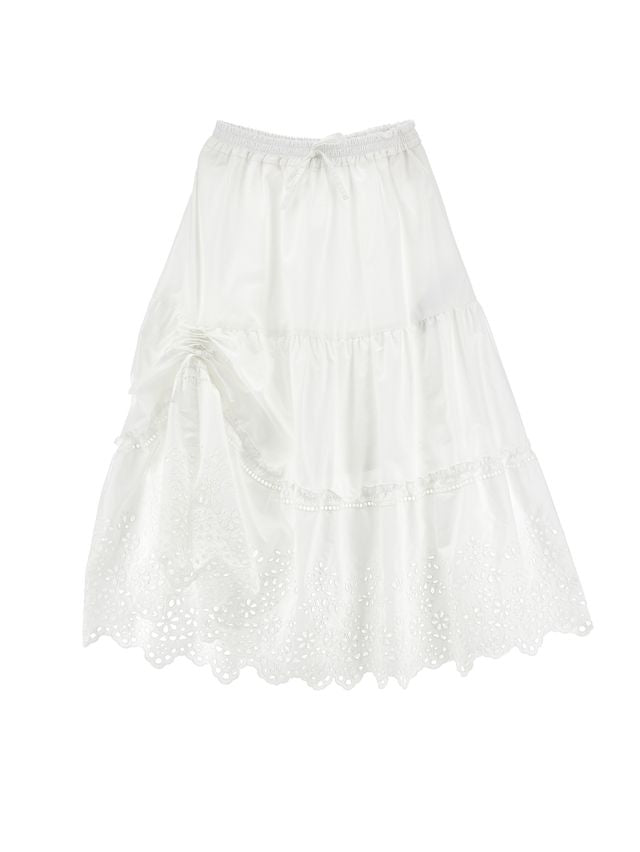 Ermanno Scervino Popeline White Skirt