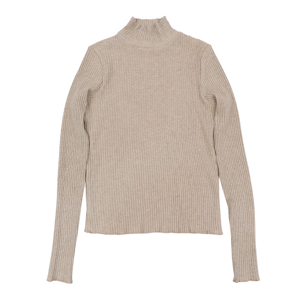Luna Mae Stone Pia Ribbed Mockneck