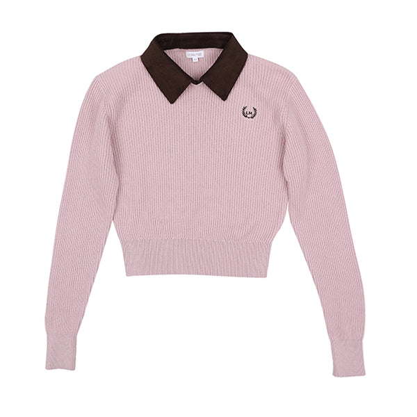 Luna Mae Lilac Cleo Collar Sweater