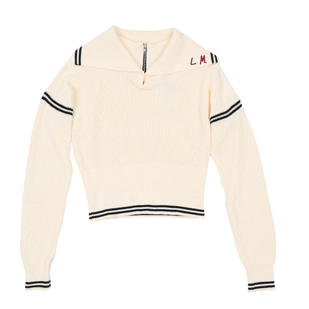 Luna Mae Cream Demi Half Zip Sweater