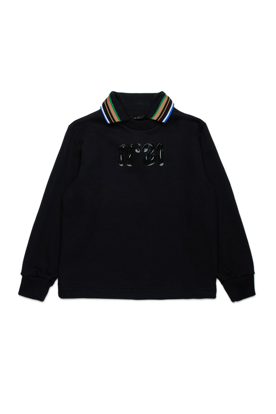 N21 Black Multicolor Collar Sweater