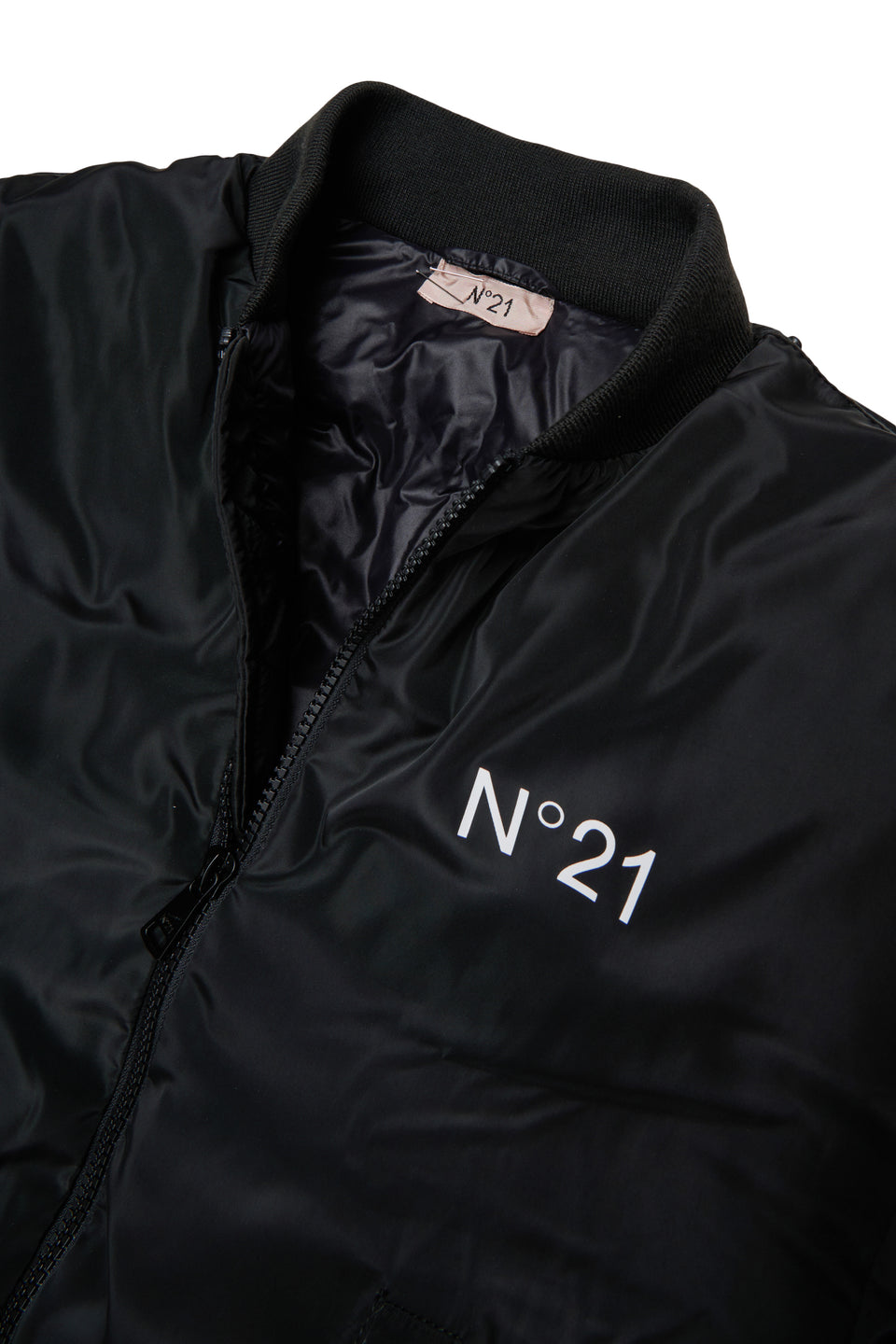 N21 Black Short Puffer Jacket + Scarf