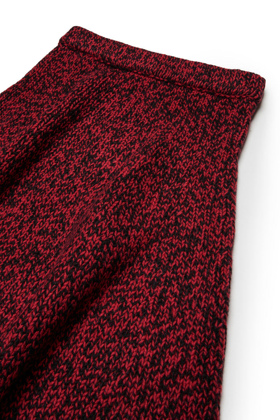 N21 Red Speckled Knit Flair Skirt