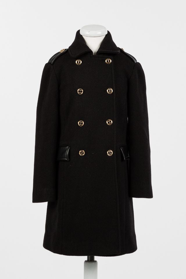 Twinset Black Double Breasted Coat