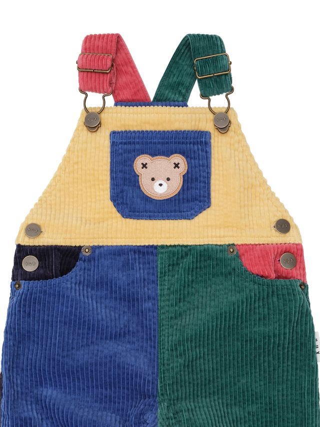 Hux Multi Boys Colorblock Cord Overall