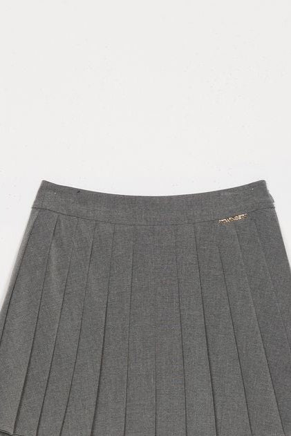 Twinset Grey Long Pleated Skirt