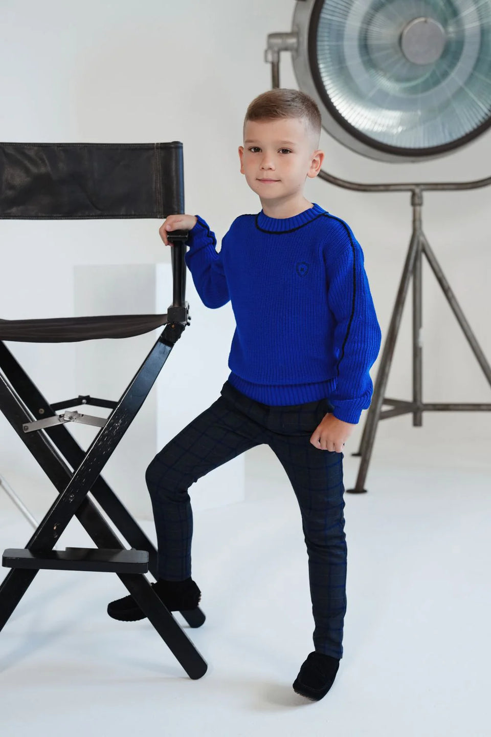 Motu Rex True Blue Crewneck Piped Sweater