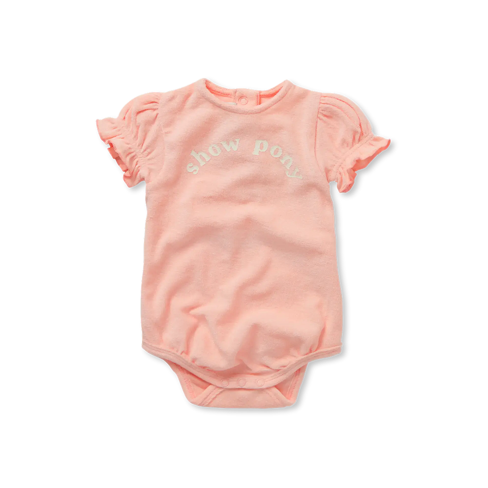 Sproet & Sprout Blush Pink Balloon Sleeve Romper