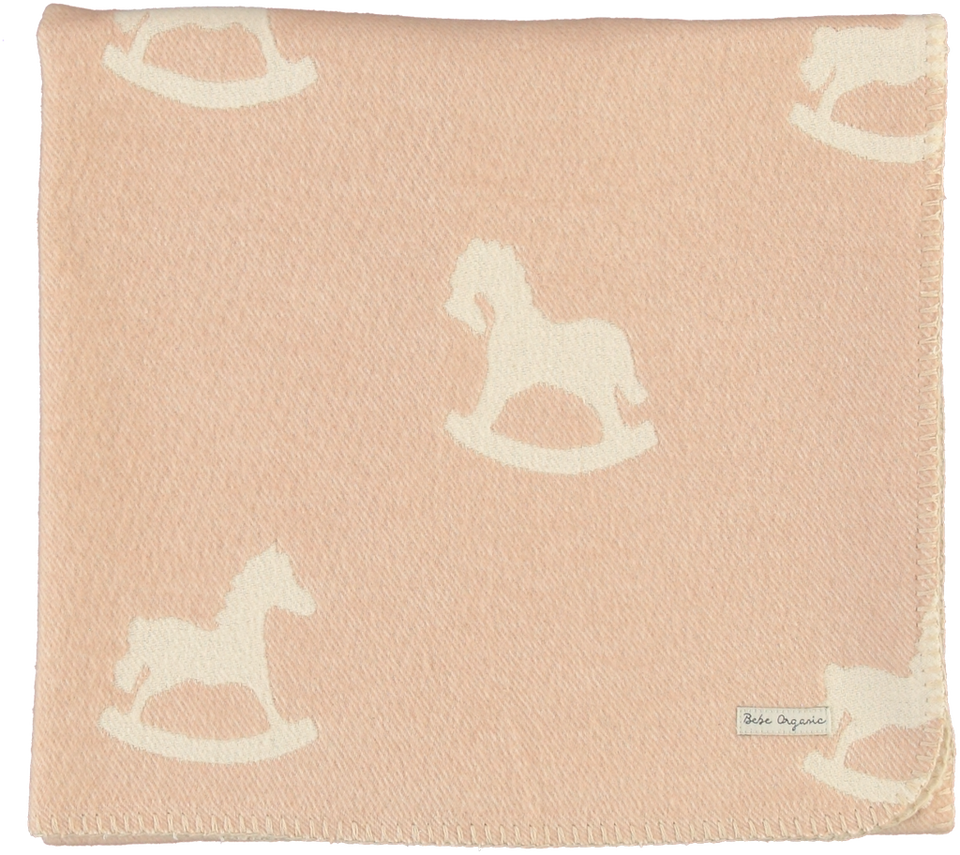 Bebe Organic Faded Rose Cuddle Horse Blanket