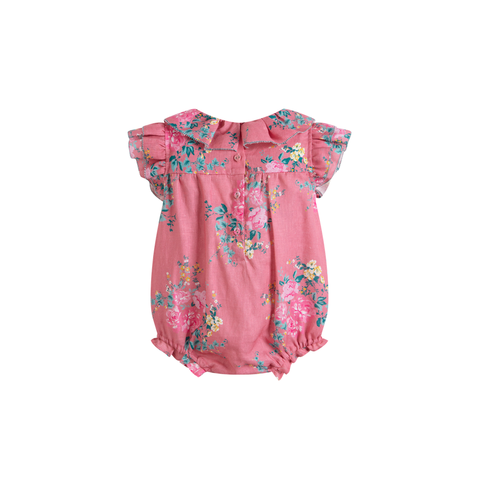 Cera Una Volta Roberta Pink Flower Romper