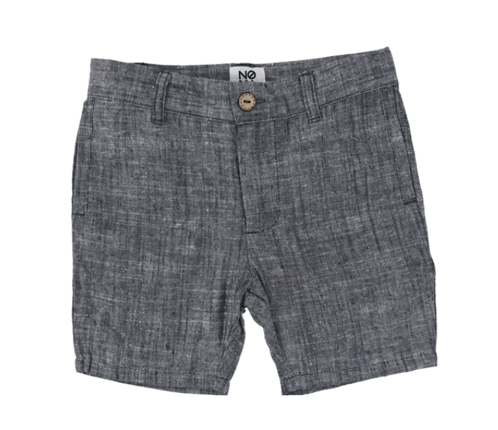 Noma Navy Speckled Linen Shorts