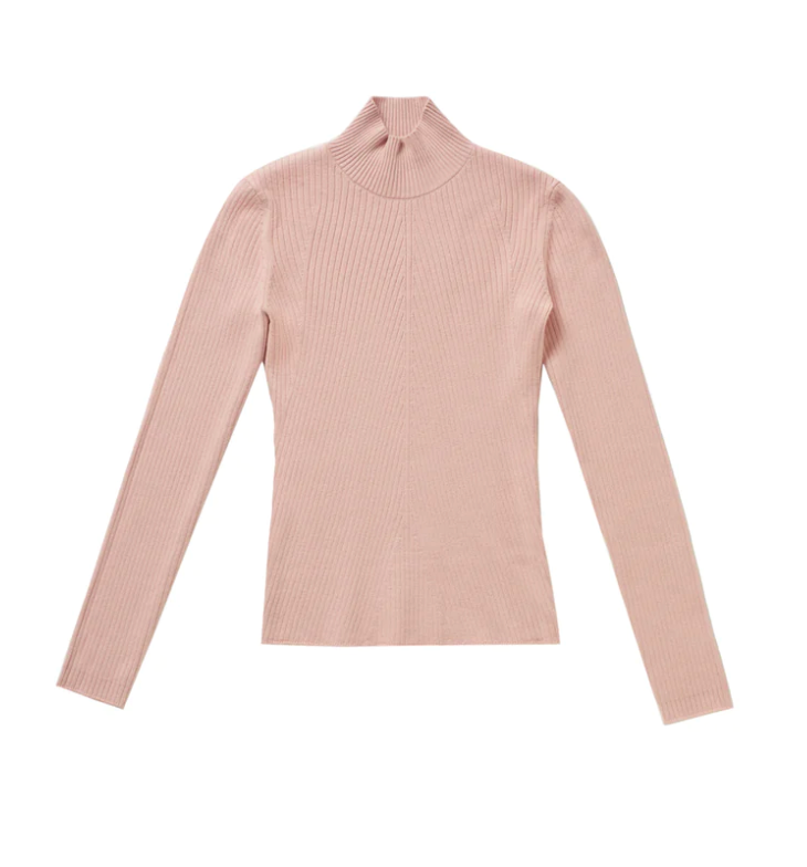 Elle Oh Elle High Neck Sweater in Candy Pink
